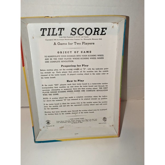 Vintage 1964 Schaper Tilt Score Family Game Rare Complete - Picture 6 of 7
